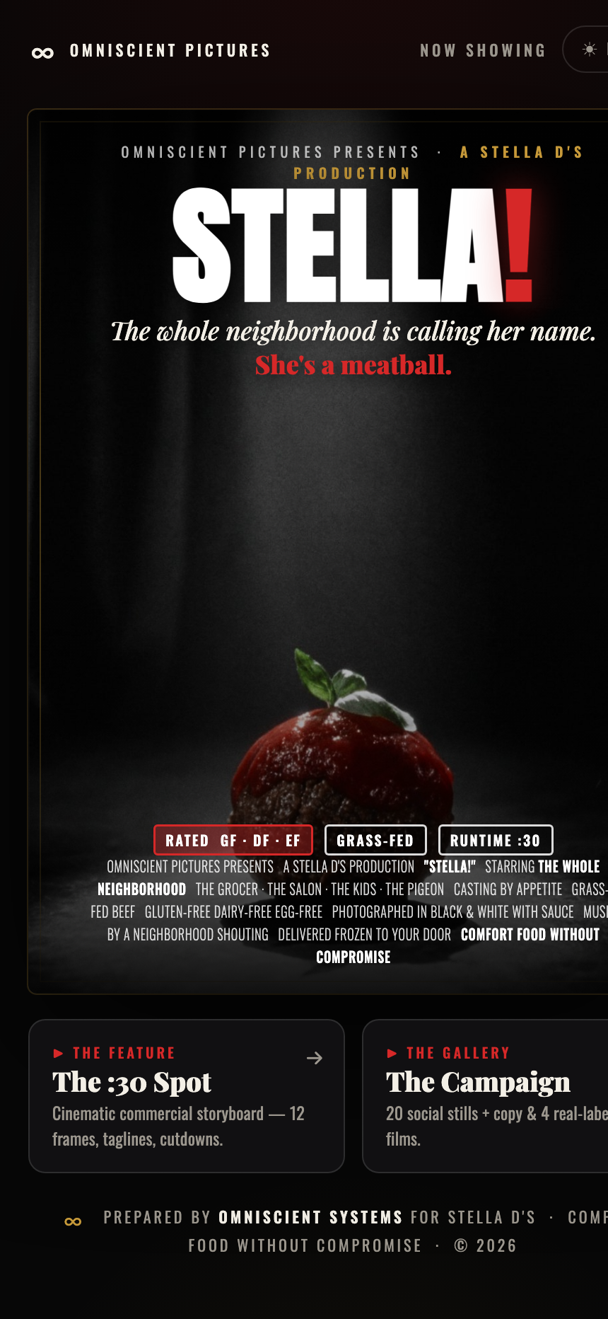 STELLA! campaign site on a phone